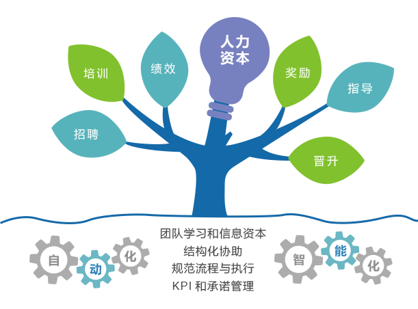 8Manage 辦公自動化（OA）提供人力資本管理功能。